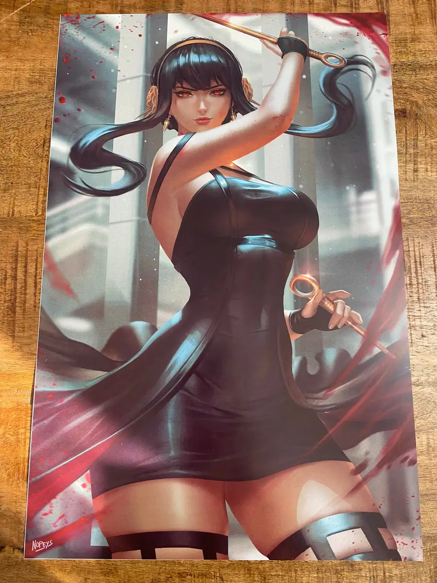 11x17 print of Yor Forger from Spy x Family – anime-style artwork showing her poised as the deadly Thorn Princess.