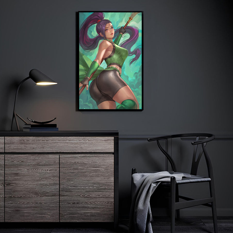 Jade Staff Strike Wall Art