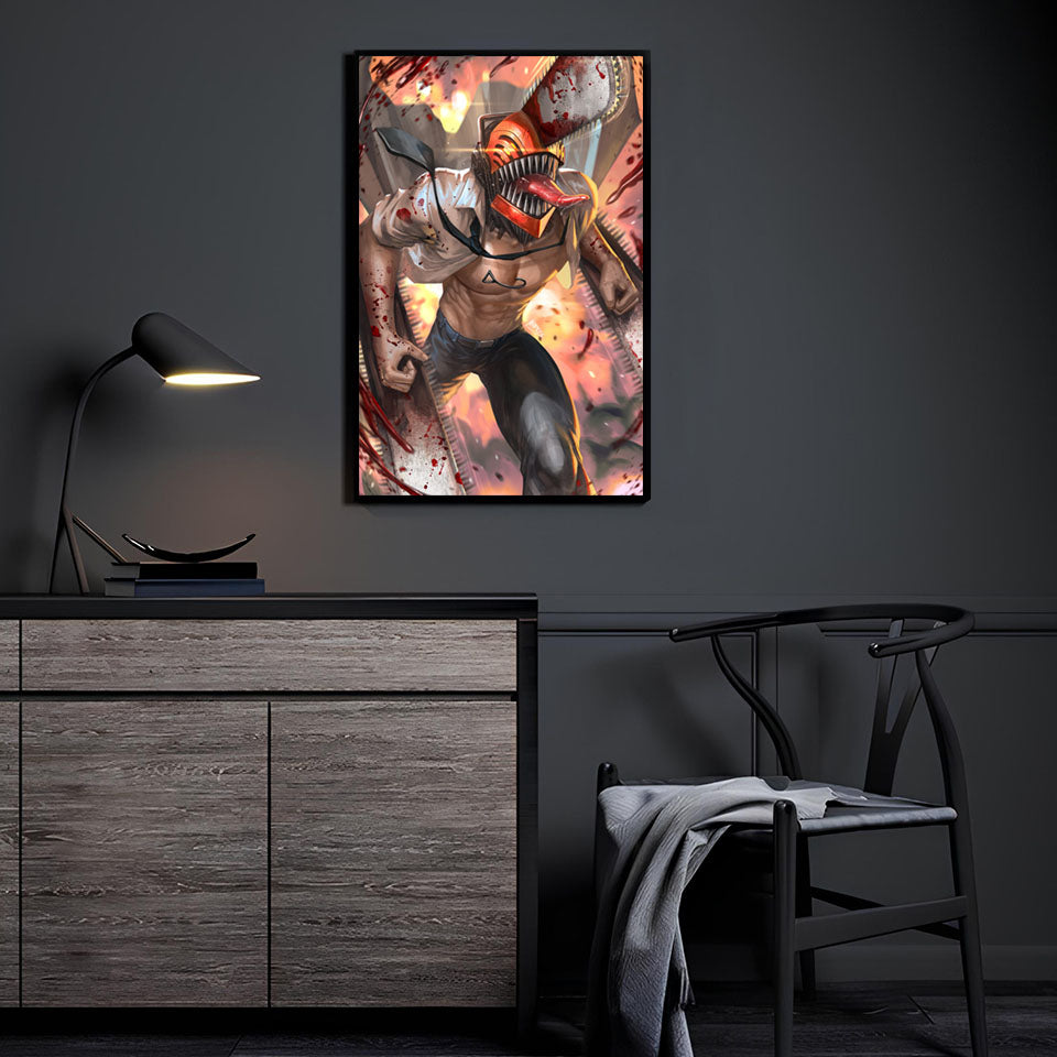 Chainsaw Fury Wall Art