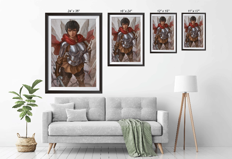 Red Mantle Falcon Warrior Wall Art