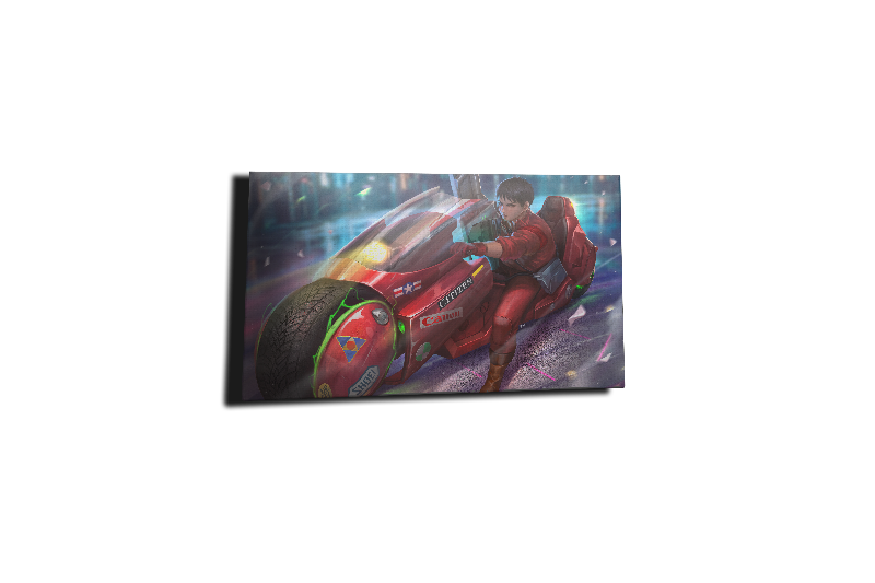 Neo-Tokyo Street Rider Wall Art