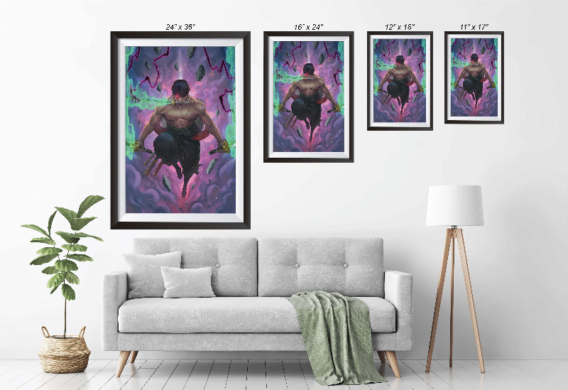 Demon Aura Swordsman Wall Art