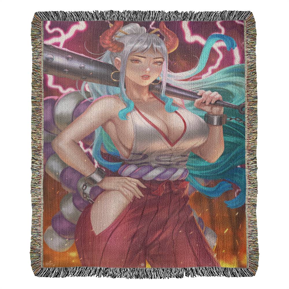Thunderous Oni Heir Woven Blanket