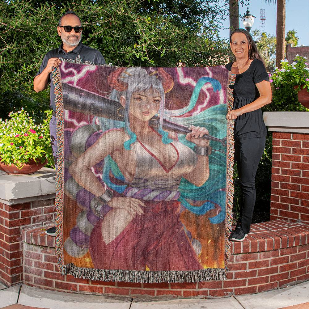 Thunderous Oni Heir Woven Blanket