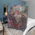 Lunar Rabbit Rampage Woven Blanket