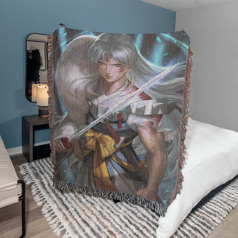 Silver Moon Demon Lord Woven Blanket
