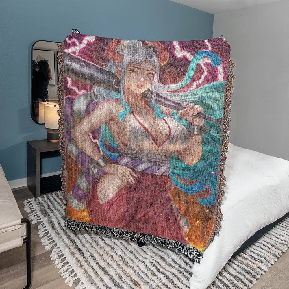 Thunderous Oni Heir Woven Blanket
