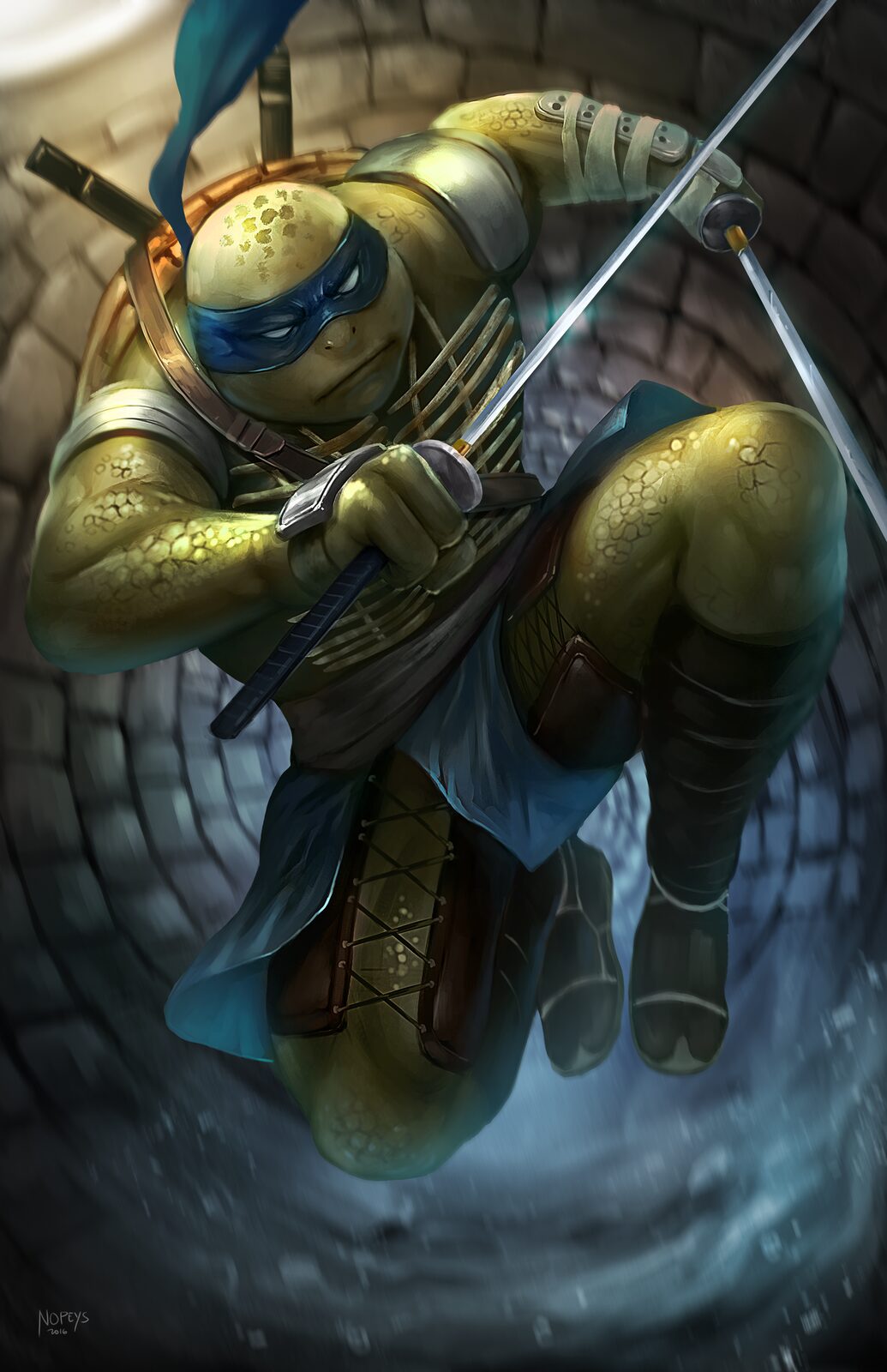 Blade of the Sewer Wall Art original artwork by Nopeys