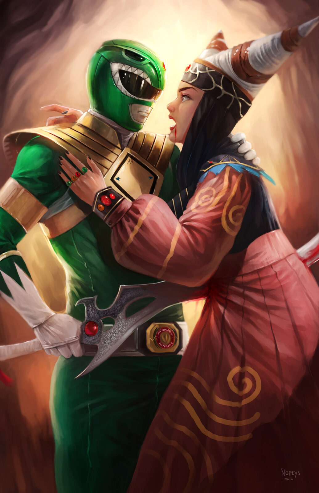 Green Ranger Reckoning Wall Art original artwork by Nopeys