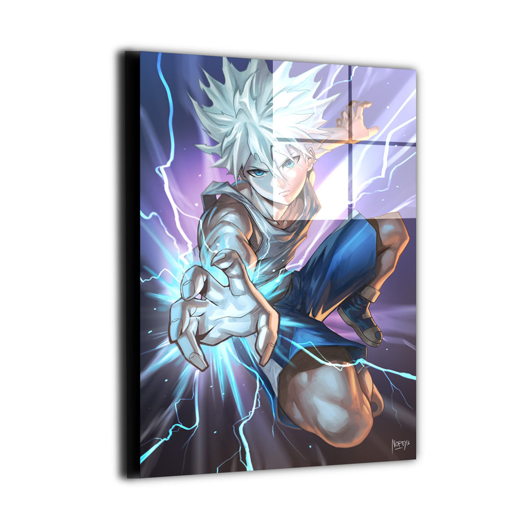 Killua Hunter x Hunter metal Print, Premium Wall Art by Nopeys