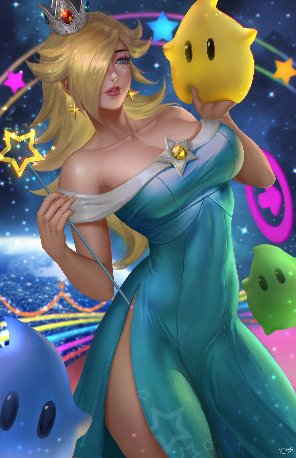 Cosmic Guardian Wall Art original artwork by Nopeys
