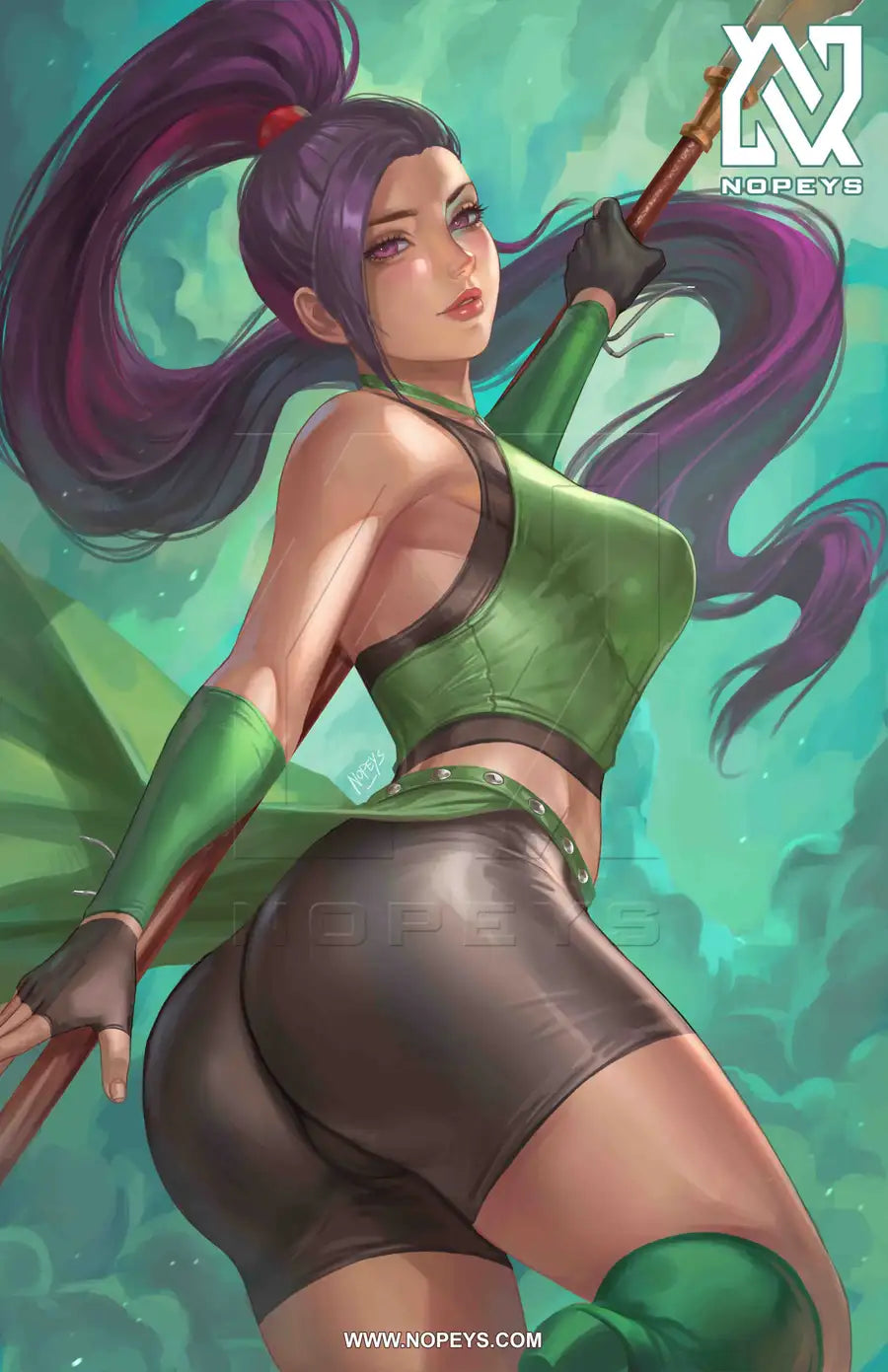 Jade Staff Strike Wall Art