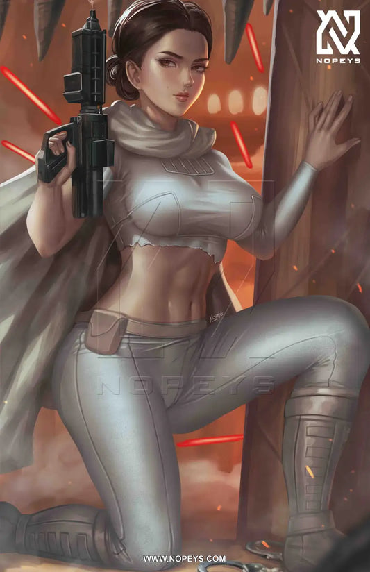 anime-style print of Padmé Amidala from Star Wars – elegant pose capturing her strength, poise, and political legacy.