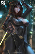  anime-style print of Vaylin from Star Wars: The Old Republic – powerful Force user with dark energy and regal presence.