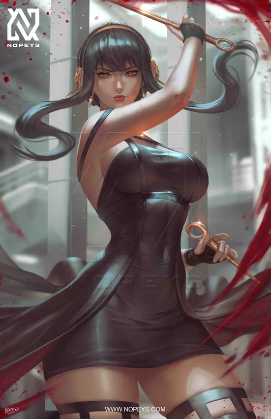  print of Yor Forger from Spy x Family – anime-style artwork showing her poised as the deadly Thorn Princess.